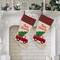 Glitzhome® 21" Red Truck Embroidered Linen Stocking, Set Of 2
